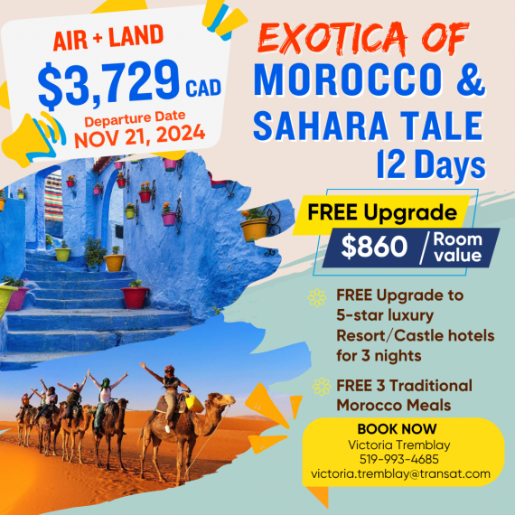 A trip to Morocco in November 2024 is now ready to book. | University